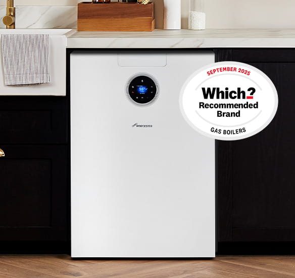 Worcester Greenstar 8000 combi boiler installation in a kitchen unit